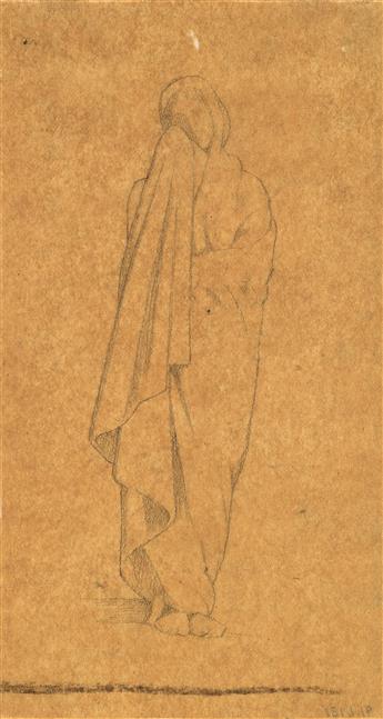 JEAN-HIPPOLYTE FLANDRIN (Lyon 1809-1864 Rome) Group of 5 pencil drawings.